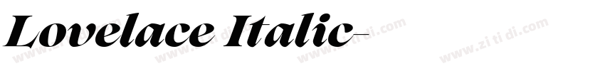 Lovelace Italic字体转换